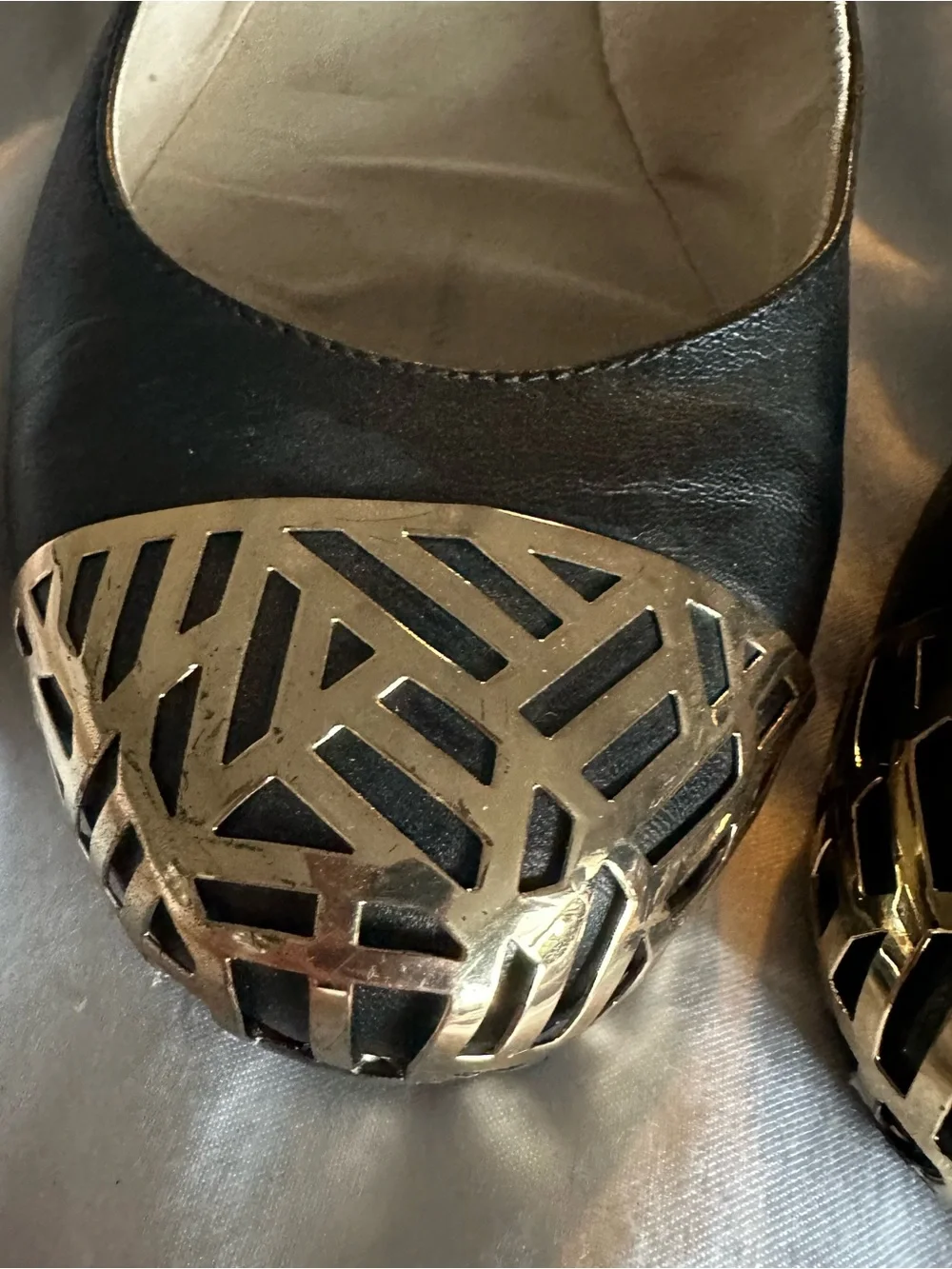 Black and Gold Flats